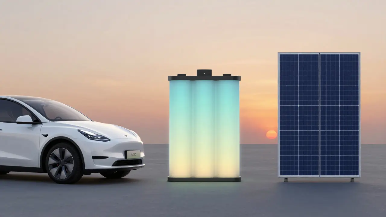 Lebenszyklus einer Elektroauto-Batterie: neu, abgenutzt und als stationärer Speicher wiederverwendet.