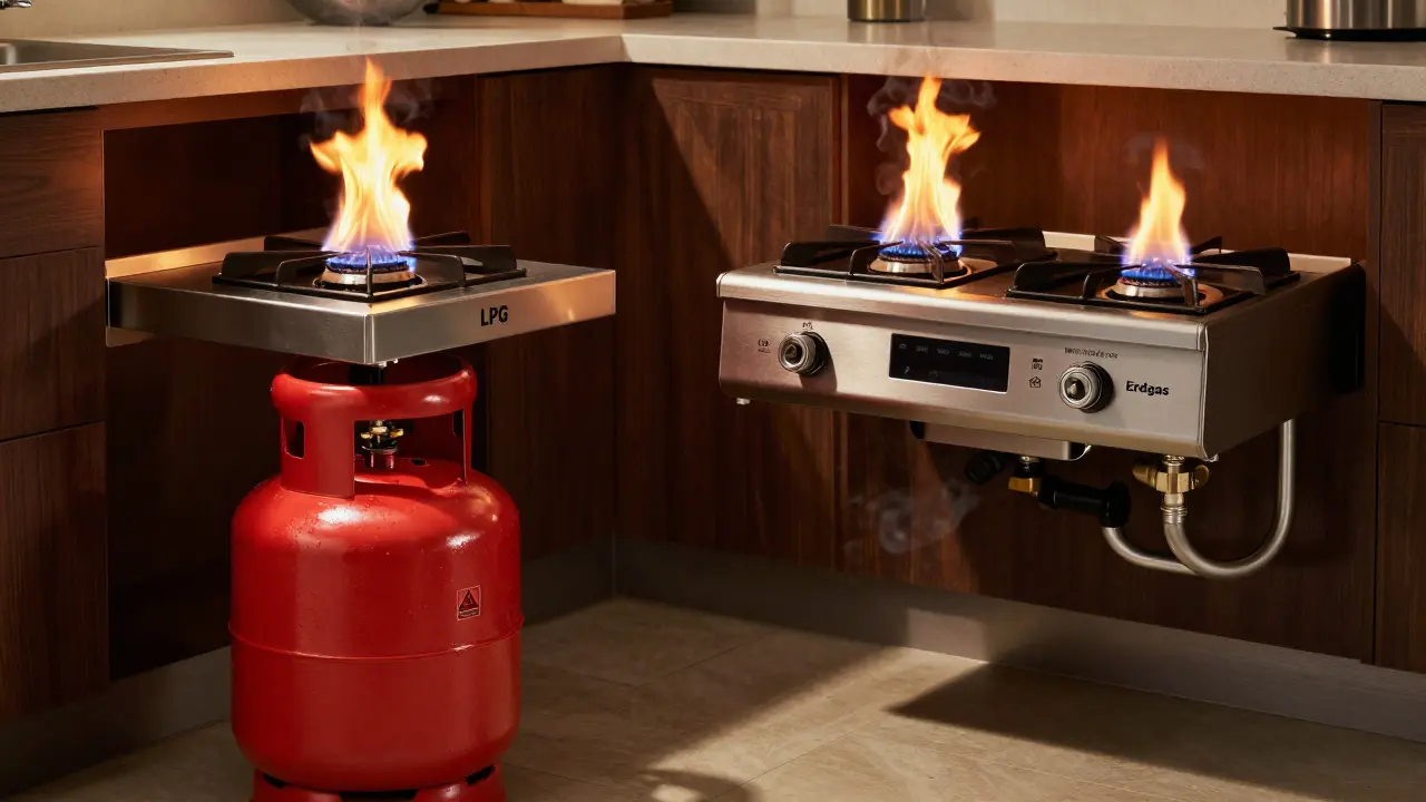 Was ist der Unterschied zwischen LPG- und Erdgaskochfeldern?